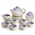 Keramik Tee-Set 11-teilig Lavendel und Grün