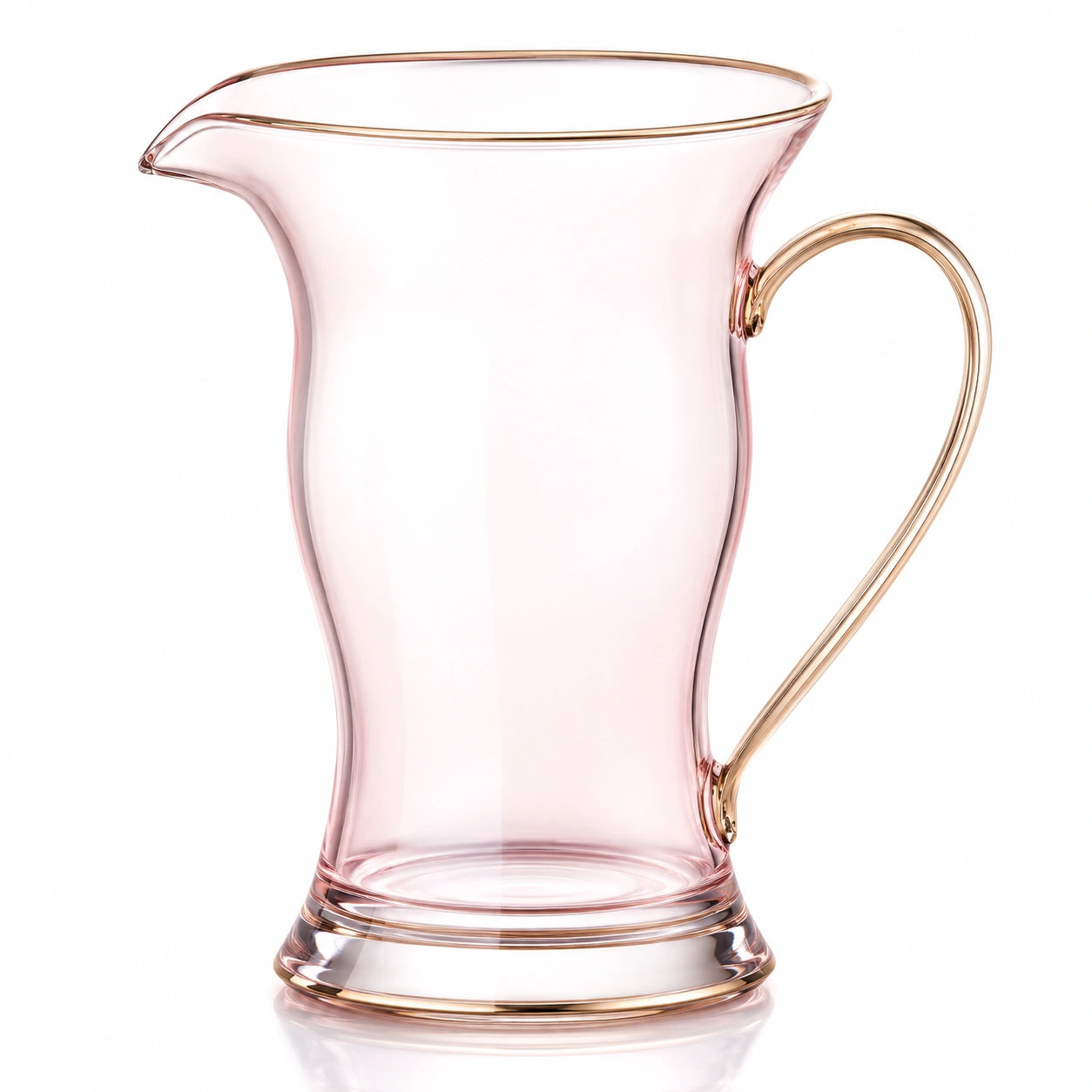 Glaskaraffe 1200ml Rosé mit Griff