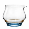 Elegante Glaskaraffe mit Ausguss, Klarglas mit blauem Akzent, 500ml