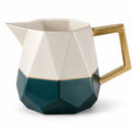 Geometrischer Krug 1000ml Grün/Weiß/Gold
