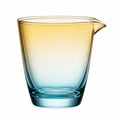 Glaskrug mit Farbverlauf und Ausguss, Gelb-Blau, 1L