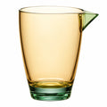 Moderne Glaskaraffe mit ergonomischem Ausgießer 1000ml Bernstein/Grün