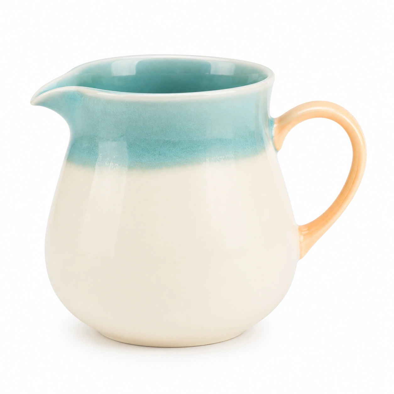 Keramik Krug Blau/Beige 500ml