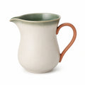 Keramikkrug mit Henkel Beige/Grün 1000 ml