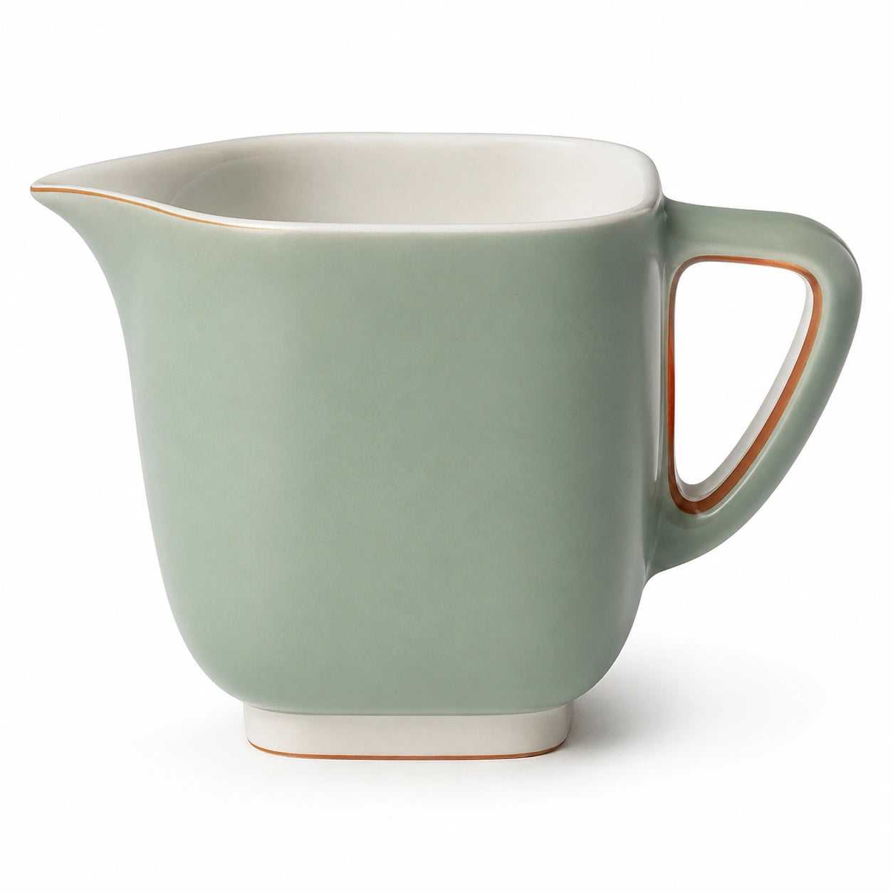 Grünes Keramik-Milchkännchen mit ergonomischem Griff, 500ml