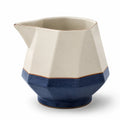 Geometrischer Keramikkrug Blau und Beige 500ml