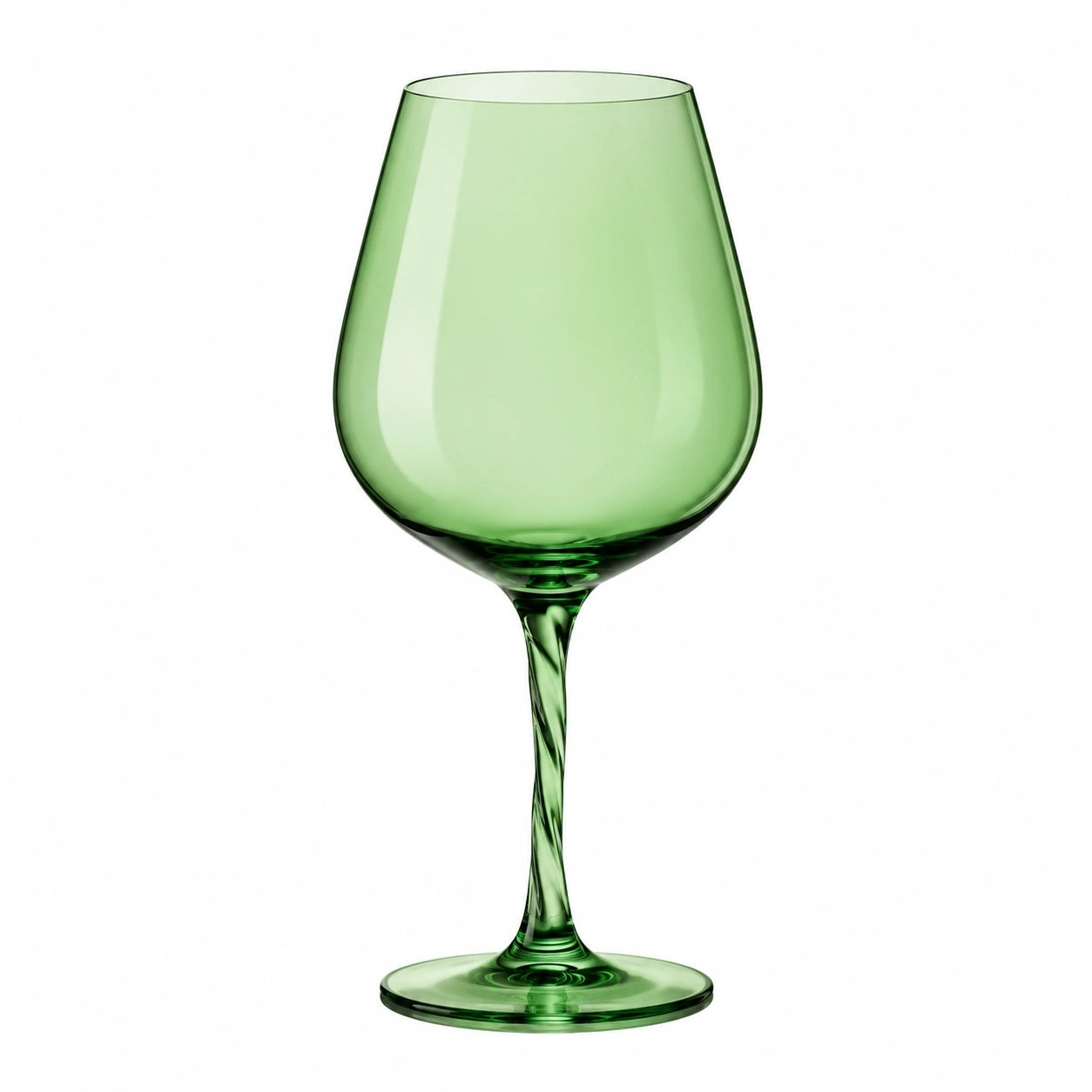 Großes elegantes Weinglas in Grün 450ml