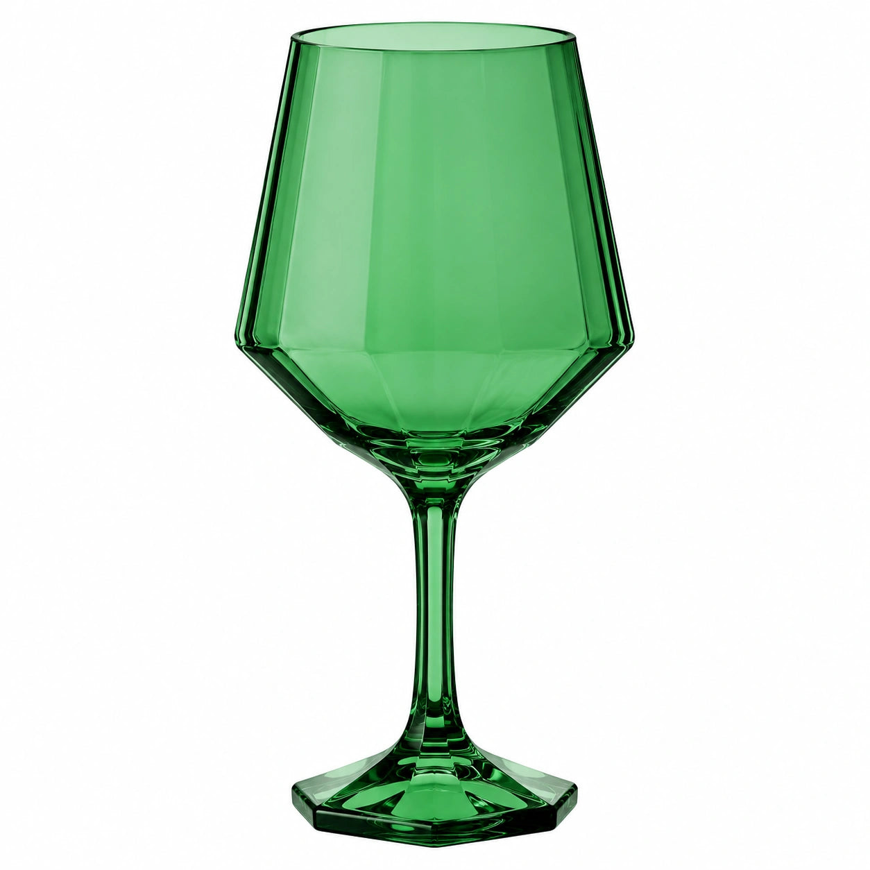 Elegantes grünes Kristall Weinglas 350ml