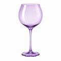Elegantes Lila Weinglas mit Blumenfuß 350ml