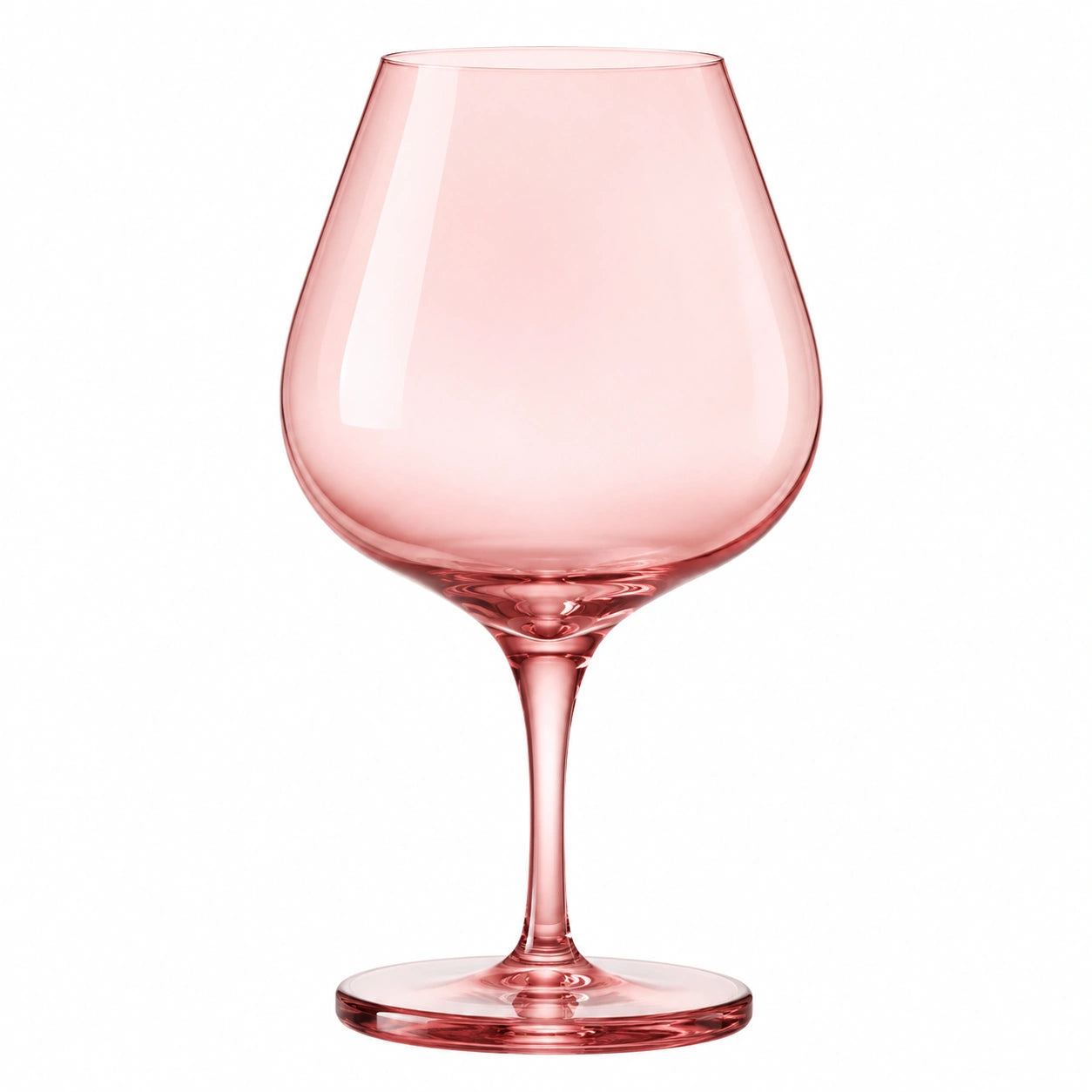 Elegantes Rotweinglas in Rosa 500 ml