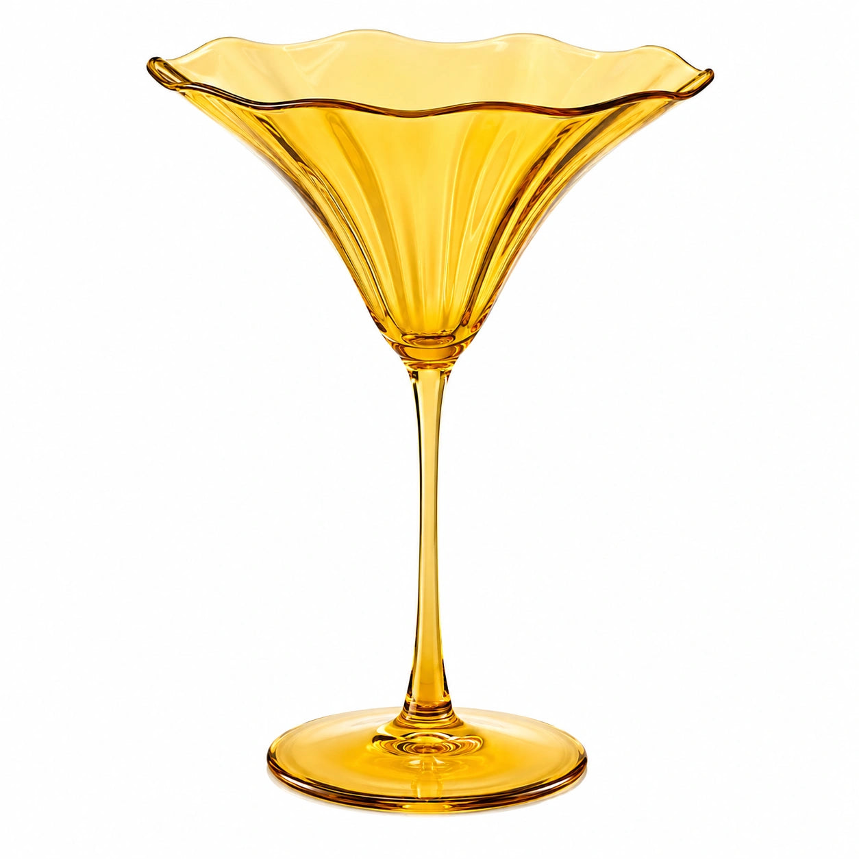 Elegantes gelbes Martiniglas, 18 cm