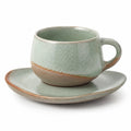 Keramik Kaffeetasse mit Untertasse 200ml Grün