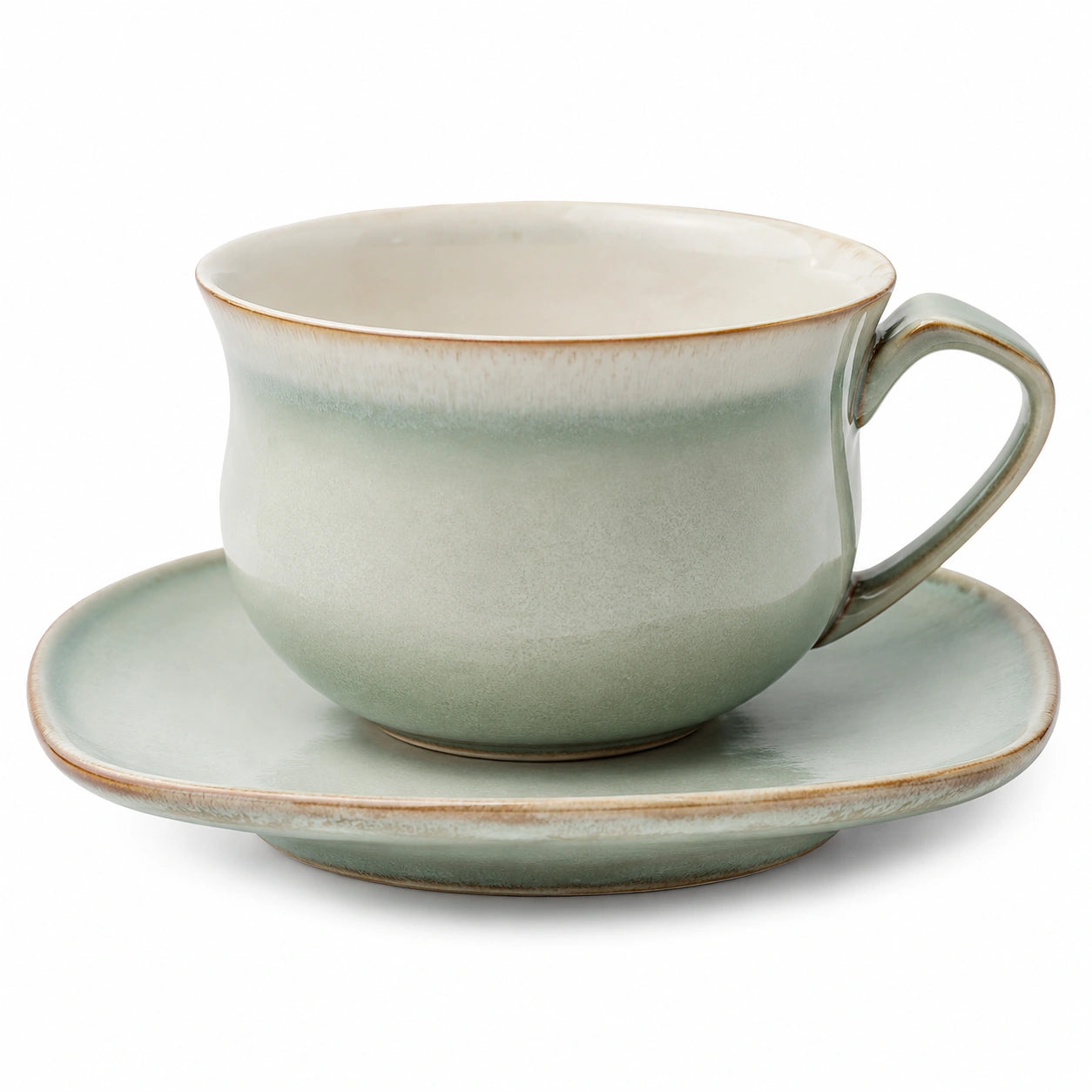 Teetasse mit Untertasse, grün, 250 ml