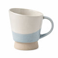 Keramikbecher mit Schräge 350ml Blau/Beige