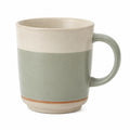 Zweifarbiger Keramikbecher Grün/Beige - 350 ml