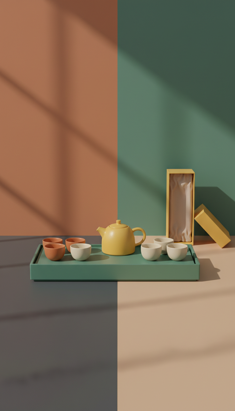 Minimalistisches Jadegrünes Serviertablett